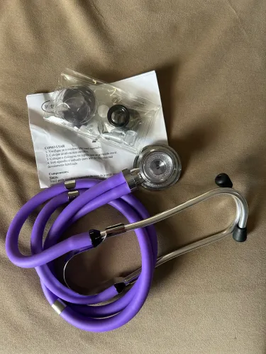 Estetoscópio Supermed Rappaport ? Tubo Roxo/Lilás ? Novo, Completo com Acessórios