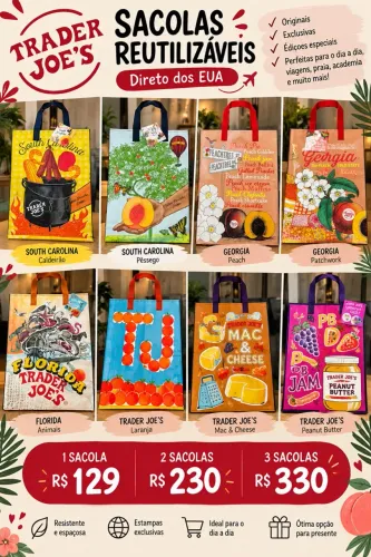 SACOLA REUTILIZÁVEL TRADER JOE?S ?