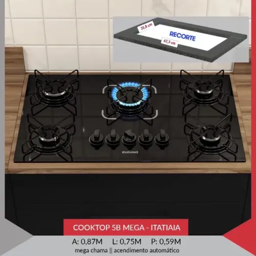 Fogão Cooktop Itatiaia 5B