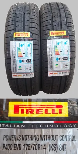 Par de Pneus Aro 14 Pirelli 175 x 70 P400 EVO_Montagem Grátis_Aceito Cartão