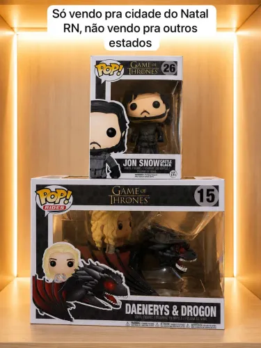 Kit Funko Pop Game of Thrones - Daenerys Drogon & Jon Snow