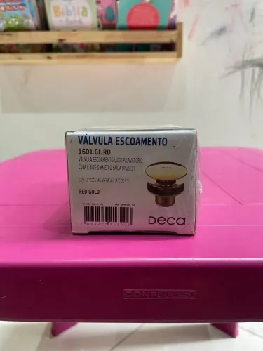 Válvula De Escoamento De Luxo Deca Click Lavatório Cuba E Bidê Red Gold (Novo/Lacrado)