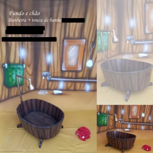 Kit banheira de decoração
