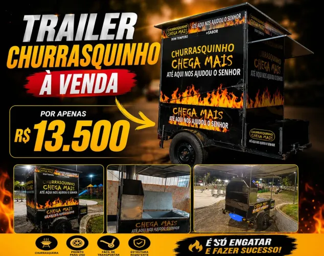 ? TRAILER CHURRASQUINHO À VENDA!