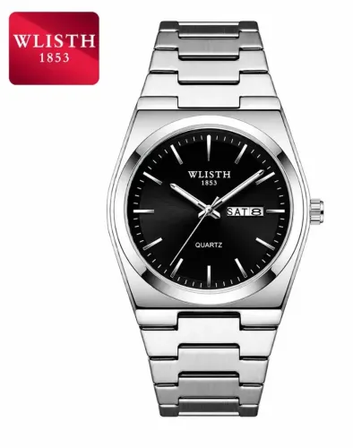 Relógio Masculino Prata Luxo Aço Inoxidável - Elegante e Moderno