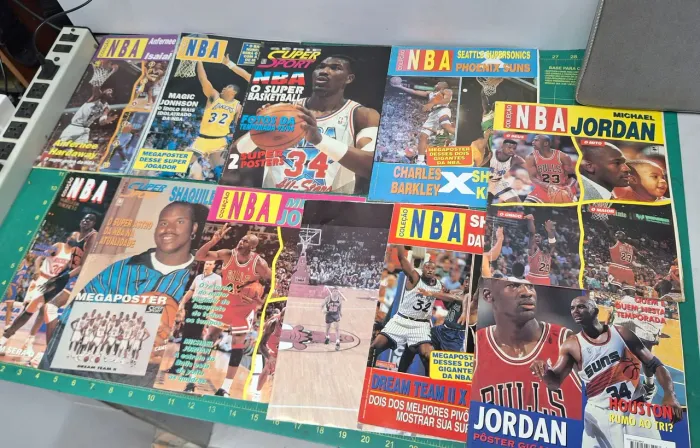 Revistas pôsteres basquete anos 90