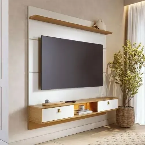 Painel 2 gaveta nicho com luz de led TV de até 60 polegadas Novo a pronta entrega 
