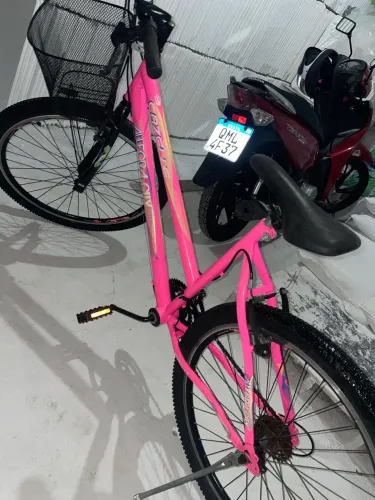 Bicicleta aro 26 Rosa com sexta