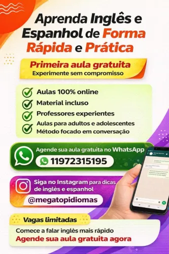 Cursos de inglês e espanhol professores nativos online - Adolescentes e Adultos