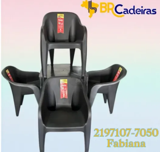 Jogo de mesa com poltronas Resist preto