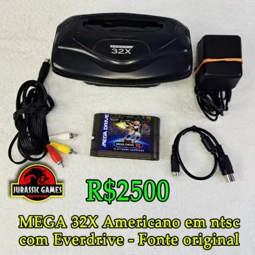 Console Mega 32x Americano + com Todos os jogos. Mega Drive