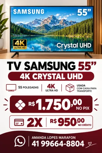 TV SAMSUNG 55 - 4K CRYSTAL UHD