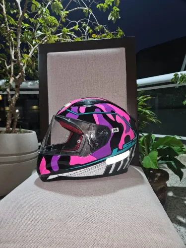 Capacete Feminino Ls2 Ff353 Bravado Rosa Camo - Tamanho XS