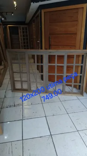 Janela correr 4folhas 120x200 madeira itauba 