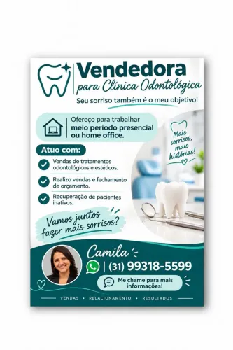 Vendedora Clínica Odontológica 