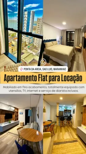 FLAT MOBILIADO PARA LOCAÇÃO NA PONTA DAREIA