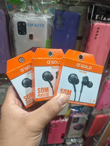 Fone de ouvido GOLD reforçado de borracha