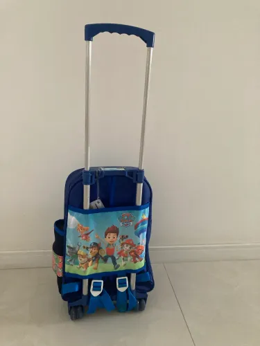 Kit escolar mochila de carrinho e lancheira