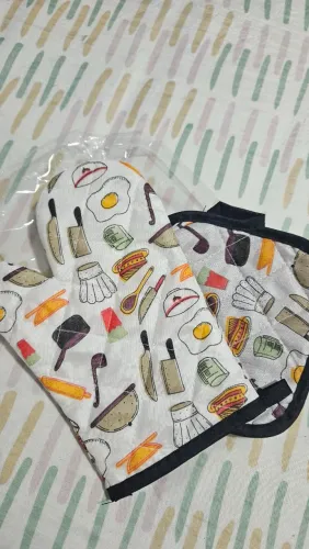 Kit cozinha: luva e descanso de panela