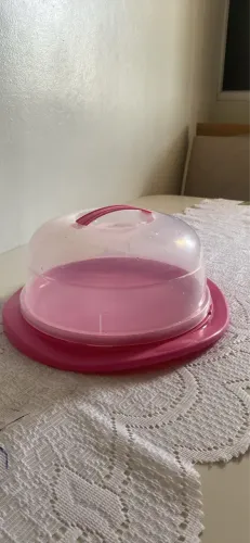 Boleira de plástico rosa