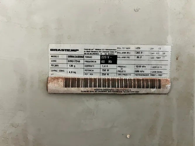 Geladeira Brastemp Frost Free BRM43A 220V - Para Conserto ou Retirada de Peças