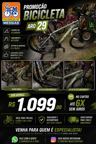 BICICLETA ARO 29 alumínio VELOFORCE PROMOÇÃO 21v