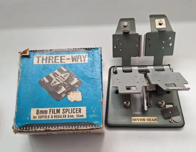 Raridade Antigo film splicer para 8, super 8 e 16 mm