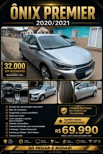 Chevrolet Onix Sedan Plus Premier 1.0 12V TB Flex Aut. 4P 2021