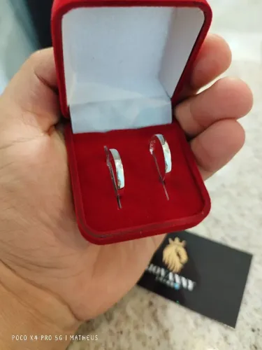 Aliança de Prata Abaulada