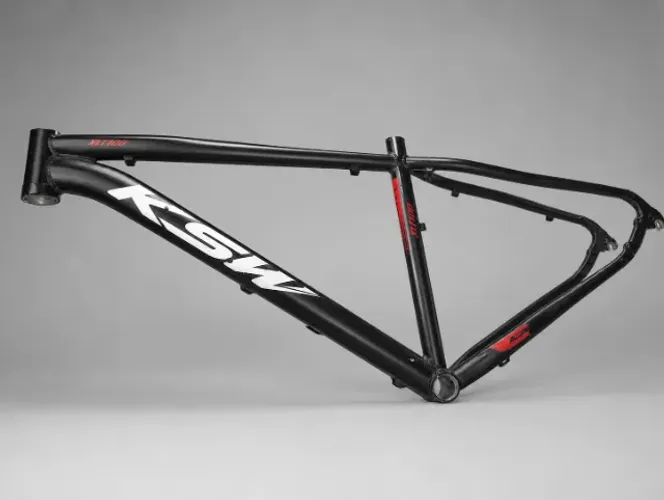 Quadro MTB KSW XLT 100 - Alumínio - Preto/Vermelho (Usado)