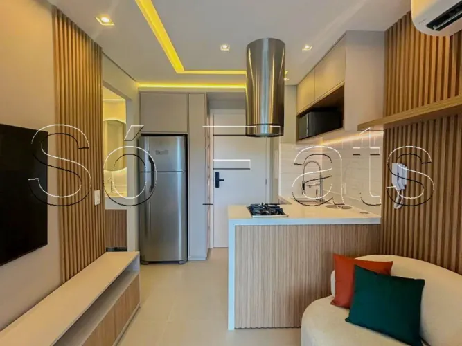 Studio Today Moema, apto disponível para locação totalmente mobiliado contendo 27m² e 01 d