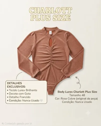 Body lurex plus size
