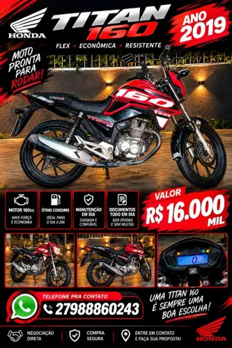Venda Titan 160 2019 motor estar impecável bem conservada . SOMENTE VENDA