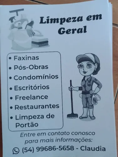 Faxina e limpeza pós obra