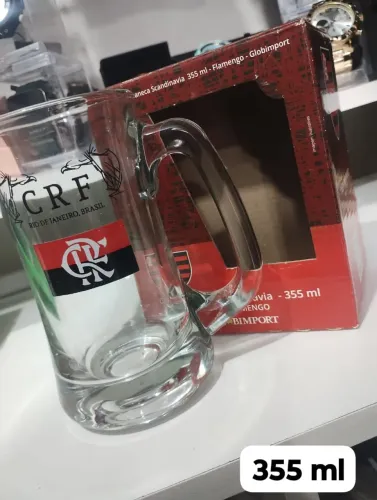 Caneca do Flamengo vidro