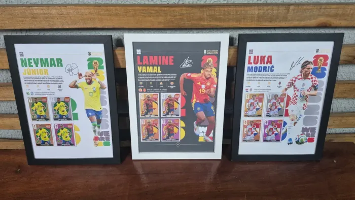 Quadro dos Lendários - Messi, CR7, Yamal, Vini Jr, Salah, Mbappe, Haaland e Modric