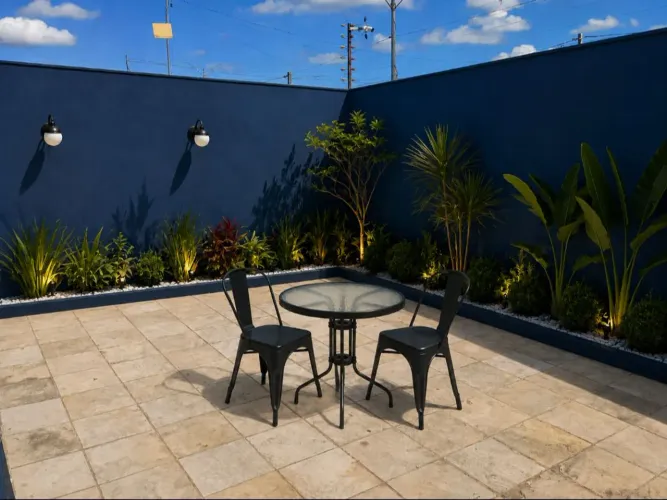 Mesa c/ 2 Cadeiras para terraço/jardim