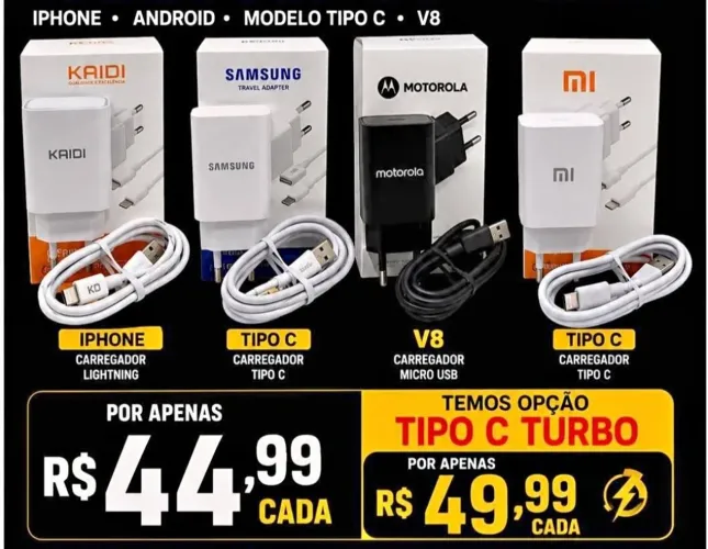 Carregadores de celular