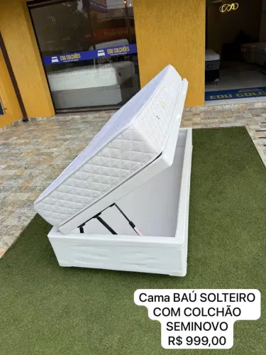 Cama box Baú SOLTEIRO SEMINOVA TOP - ENTREGAMOS