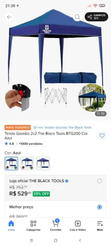 Tenda sanfona 2x2