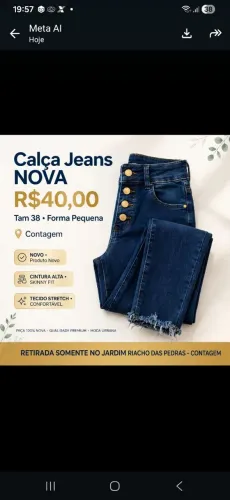 Calça jeans nunca usada