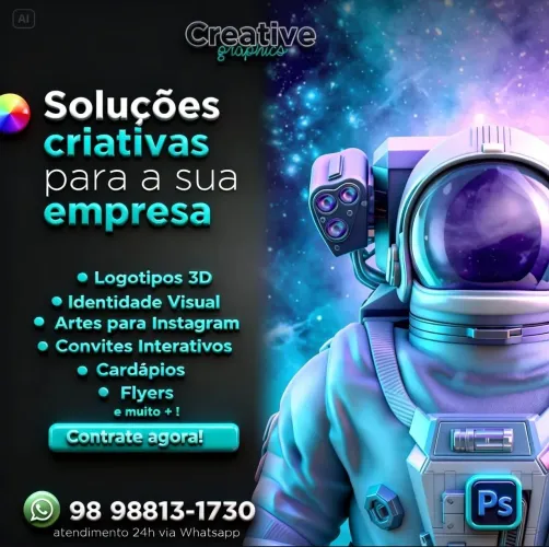 Design Grafico Soluções Criativas Artes Logo Flyer Id Visual Materiais Gráficos