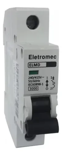 Disjuntor Unipolar Eletromec de 70a, 80a Curva C e 415V