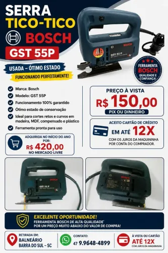 Serra Tico Tico Bosch Mod GST 55P 