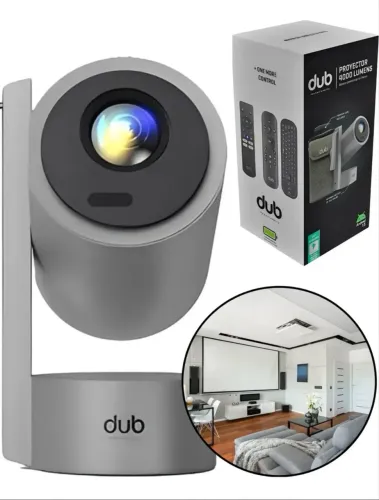 Projetor Portátil Dub Premium Dbp4bat 4000 Lúmens - Cinza