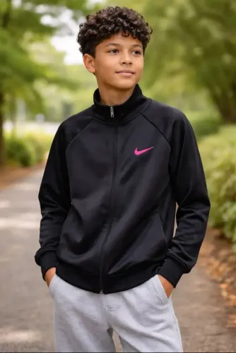 Jaqueta Infantil Com Emblema Nike Preta GG