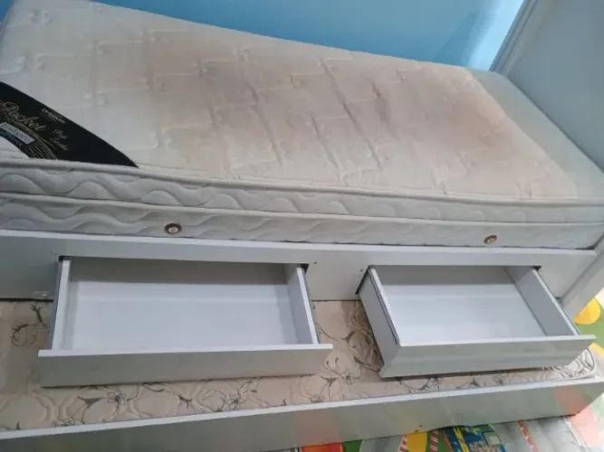Cama de Solteiro bicama com cabeceira