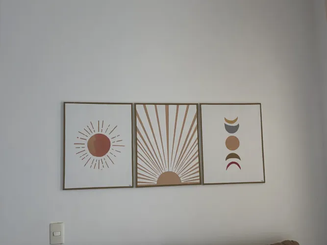 Kit 3 quadros decorativos