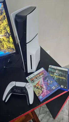 PS5 FAT + 1 CONTROLE + 2 JOGOS + BASE DE APOIO