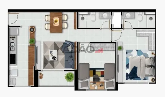 Ágio Apartamento Terra Mundi Eldorado 59,50m²